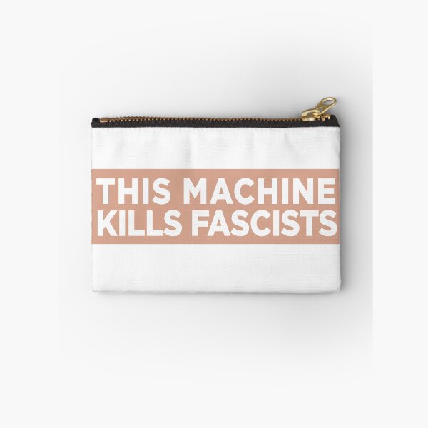 Item preview, This Machine Kills Fascists Bumper Rose Gold designed and sold by peachyline.