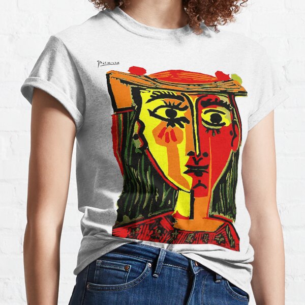 Pablo Picasso femme dans un chapeau 1962 T Shirt, oeuvre, tshirt, tee, jersey, affiche, oeuvre d'art T-shirt classique