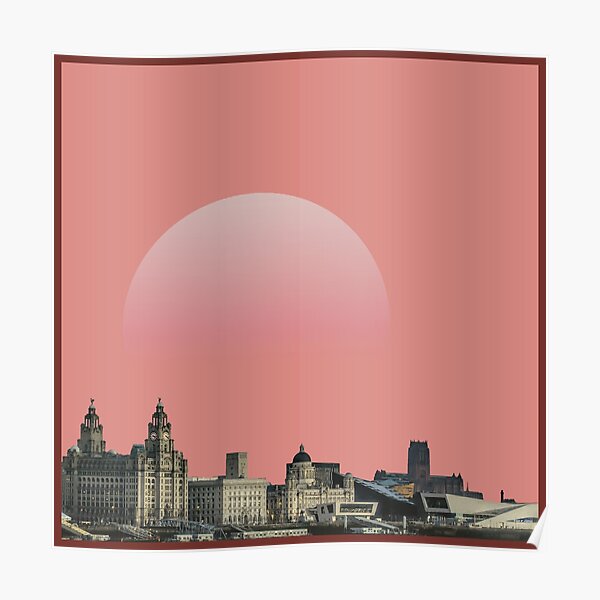 liverpool pink moon wall art Poster