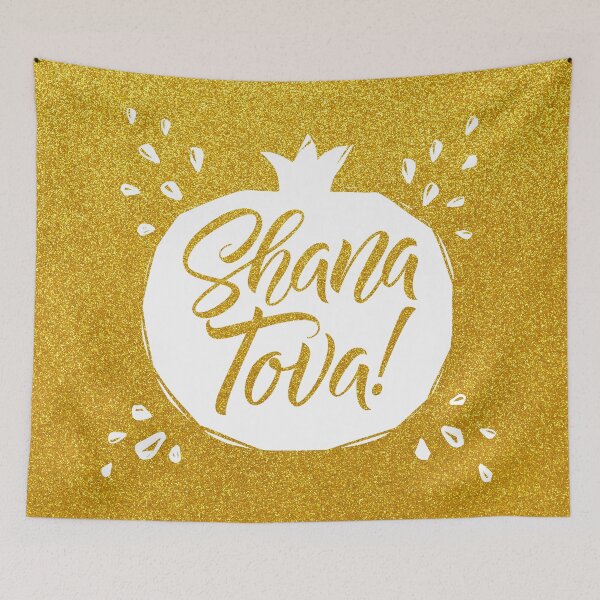 Item preview, Shana Tova! Gold Glitter Pomegranate designed and sold by Alicia Chee.