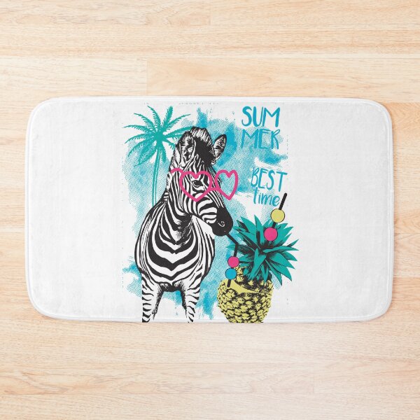 Item preview, Zebra Resting on a Beach With a Pineapple Cocktail designed and sold by PineappleTee.