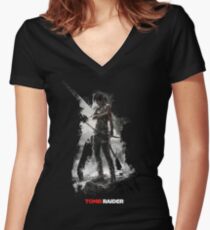 Tomb Raider - Survivor is Born Women's Fitted V-Neck T-Shirt