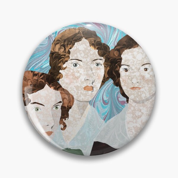 Item preview, Bronte Sisters in Marbled Bookbinding Paper designed and sold by MarbleCloud.