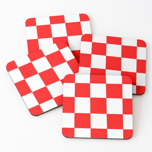 Item preview, Kockice Hrvatska red White squares designed and sold by EarthlingHelena.