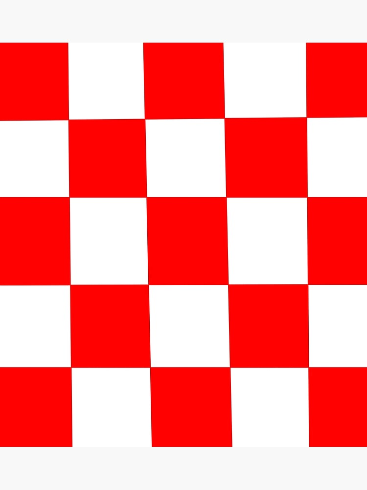 Kockice Hrvatska red White squares Postcard for Sale by