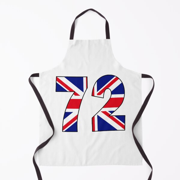 Item preview, Number 72 with UK flag on the background designed and sold by AllShirts21.