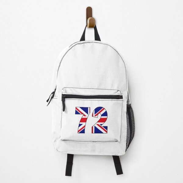 Item preview, Number 72 with UK flag on the background designed and sold by AllShirts21.