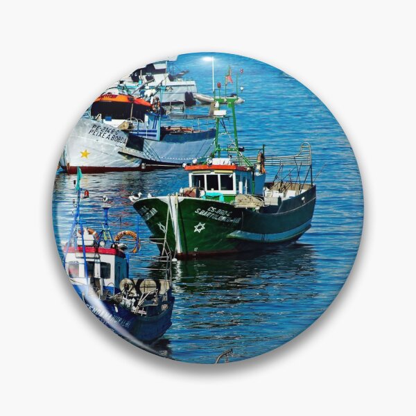 Item preview, Anchored Fishing Boats Boatyard designed and sold by worldways.