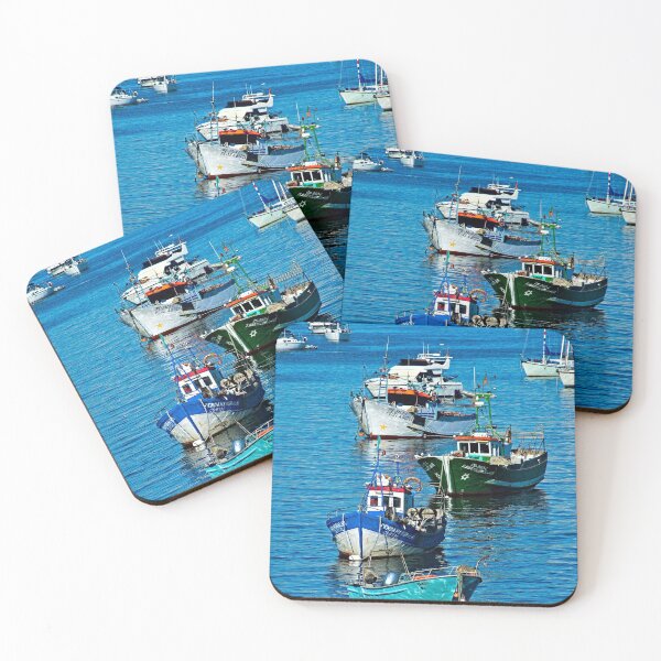 Item preview, Anchored Fishing Boats Boatyard designed and sold by worldways.