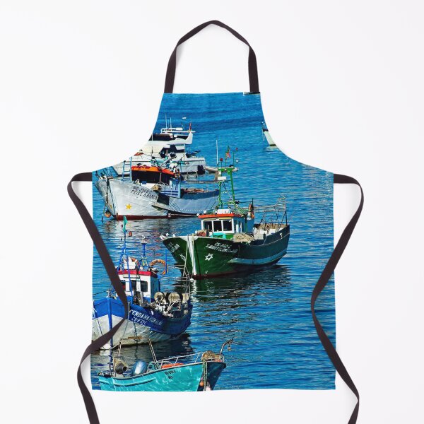 Item preview, Anchored Fishing Boats Boatyard designed and sold by worldways.