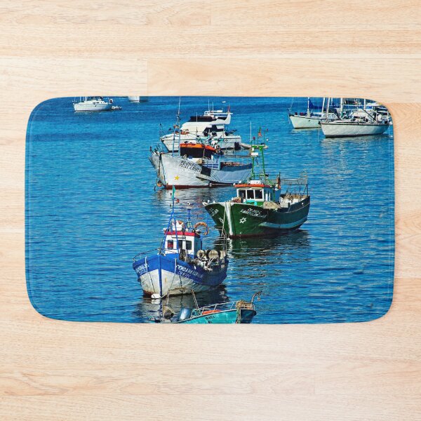 Item preview, Anchored Fishing Boats Boatyard designed and sold by worldways.