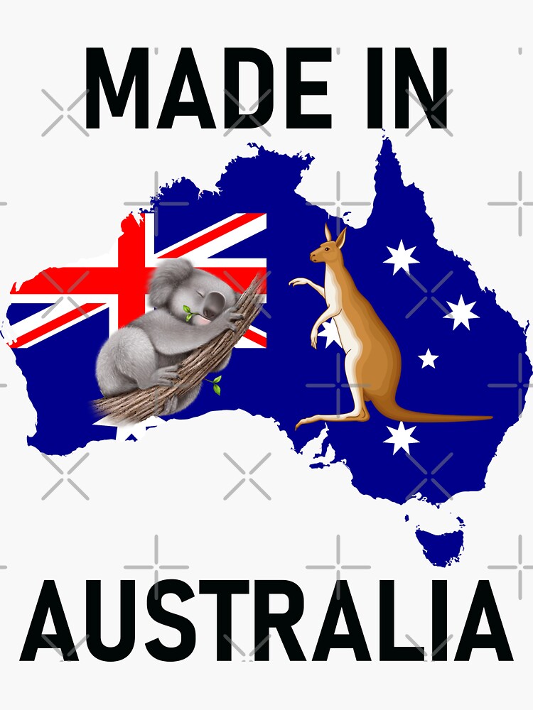"Made in Australia" Sticker by TonsPOD Redbubble