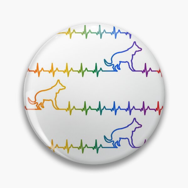 Item preview, Dog Heartbeat Pattern in Rainbow designed and sold by belly-e-luna.