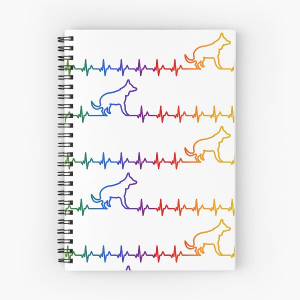 Item preview, Dog Heartbeat Pattern in Rainbow designed and sold by belly-e-luna.