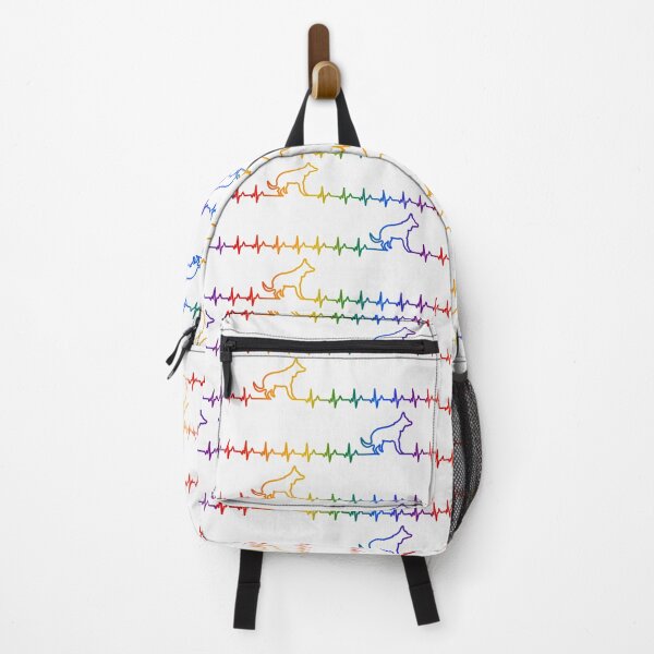 Item preview, Dog Heartbeat Pattern in Rainbow designed and sold by belly-e-luna.
