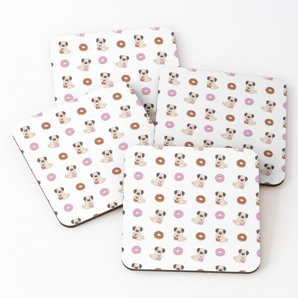 Item preview, Pug Doughnut Pattern designed and sold by BiscuitSnack.