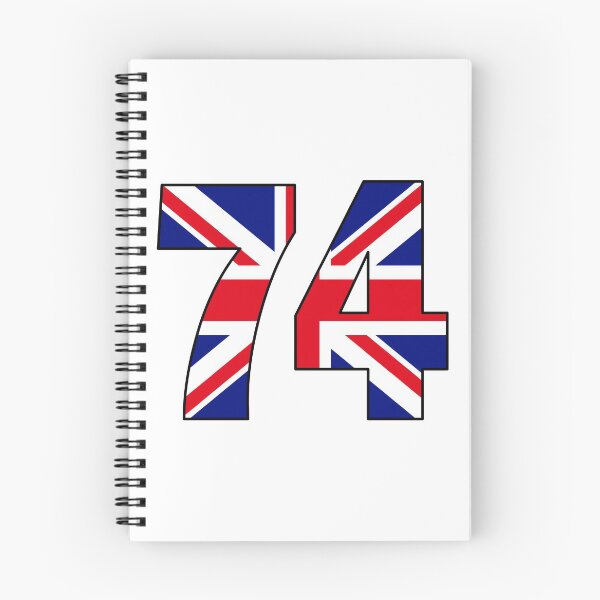 Item preview, Number 74 with UK flag on the background designed and sold by AllShirts21.