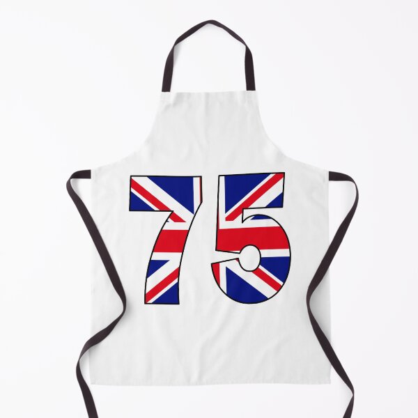 Item preview, Number 75 with UK flag on the background designed and sold by AllShirts21.