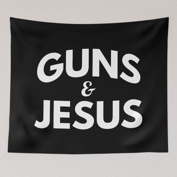 Item preview, Guns and Jesus designed and sold by good vibes clothing.