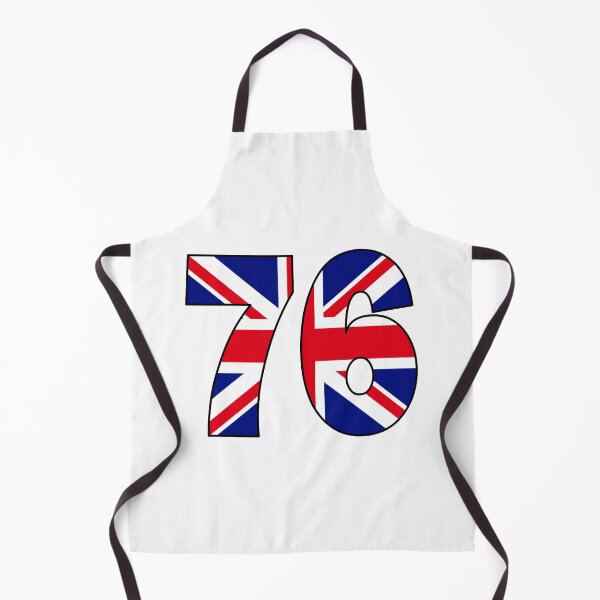 Item preview, Number 76 with UK flag on the background designed and sold by AllShirts21.