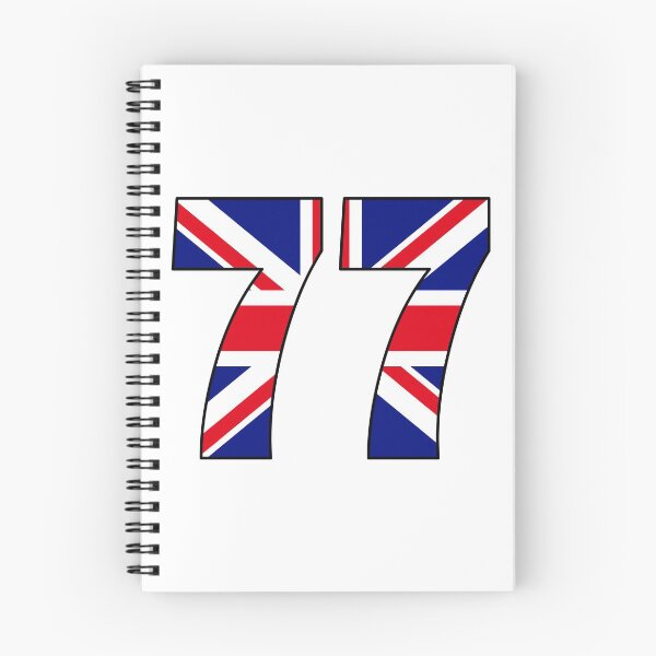 Item preview, Number 77 with UK flag on the background designed and sold by AllShirts21.