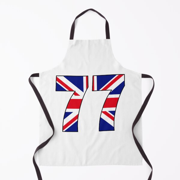 Item preview, Number 77 with UK flag on the background designed and sold by AllShirts21.