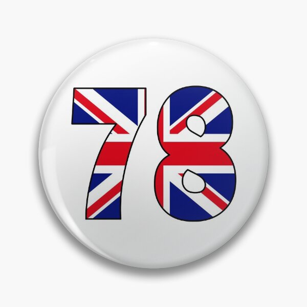 Item preview, Number 78 with UK flag on the background designed and sold by AllShirts21.