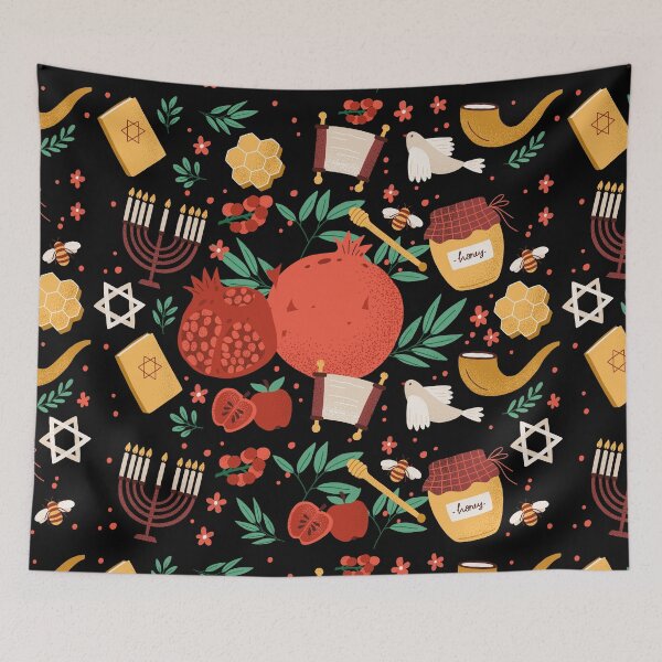 Item preview, Shana Tova! - Jewish New Year Pattern designed and sold by Alicia Chee.
