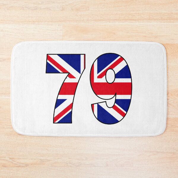 Item preview, Number 79 with UK flag on the background designed and sold by AllShirts21.