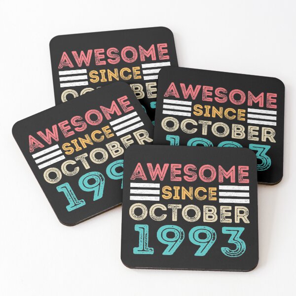 Item preview, Retro Vintage 27th Birthday - Awesome Since October 1993 designed and sold by meedTee.