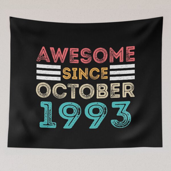 Item preview, Retro Vintage 27th Birthday - Awesome Since October 1993 designed and sold by meedTee.