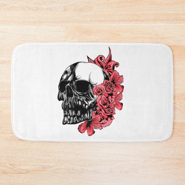 Item preview, Skull With Red Flowers designed and sold by JTS STORE.