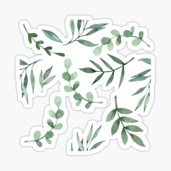 Item preview,  Eucalyptus leaves pattern on black designed and sold by adiosmillet.