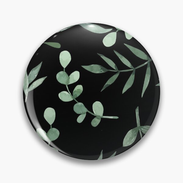 Item preview,  Eucalyptus leaves pattern on black designed and sold by adiosmillet.