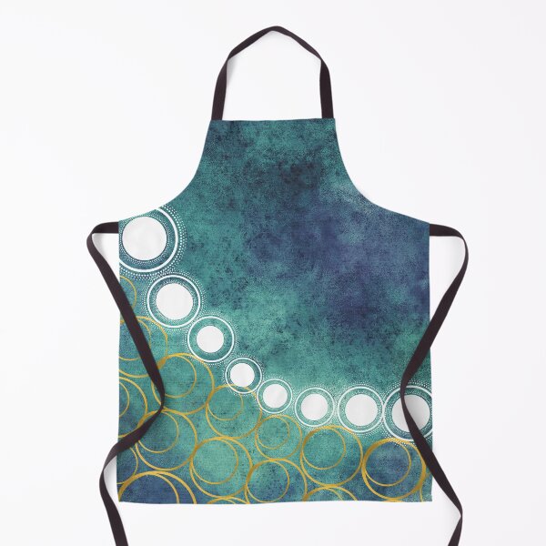 Item preview, Overlap gold and white circle designs designed and sold by The Pattern Artist.