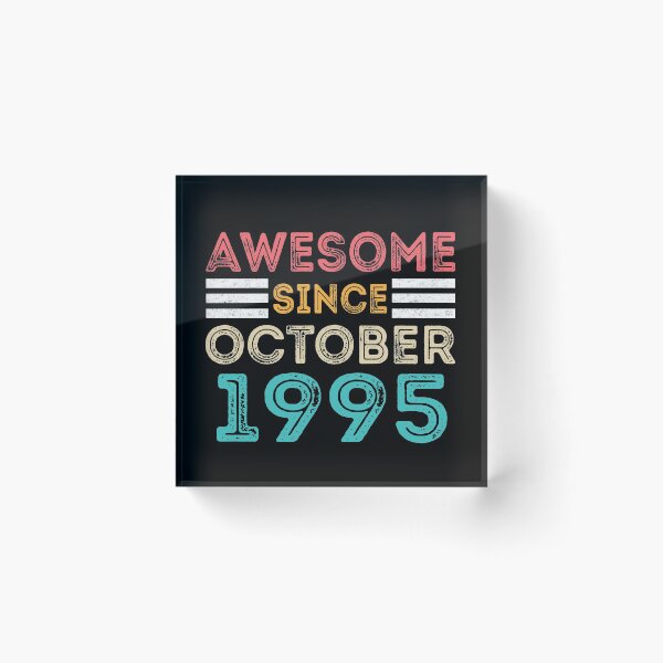 Item preview, Retro Vintage 25th Birthday - Awesome Since October 1995 designed and sold by meedTee.