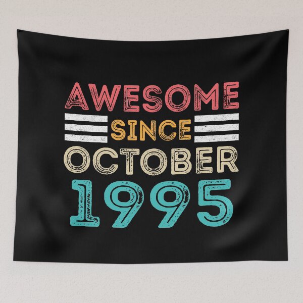 Item preview, Retro Vintage 25th Birthday - Awesome Since October 1995 designed and sold by meedTee.