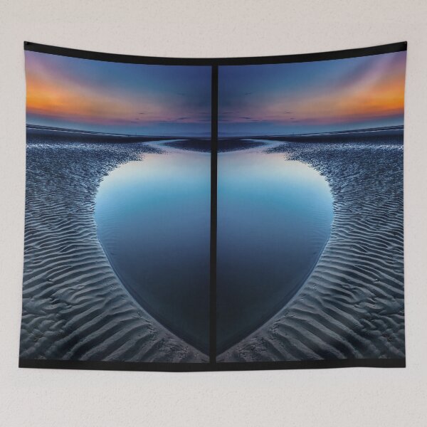 Item preview, Blue Heart Beach Diptych designed and sold by AJEvans.