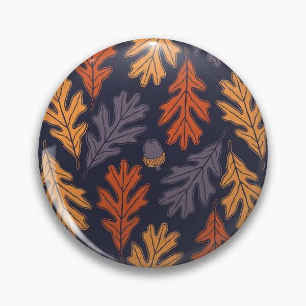 Item preview, Autumn oak leaves and acorns pattern (dark background) designed and sold by lents.