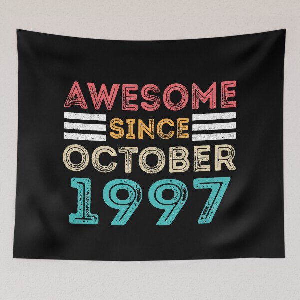 Item preview, Retro Vintage 23th Birthday - Awesome Since October 1997 designed and sold by meedTee.