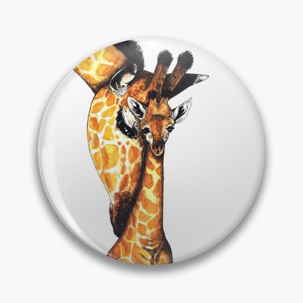 Item preview, Mom and baby giraffe cuddles designed and sold by artbysarahallen.
