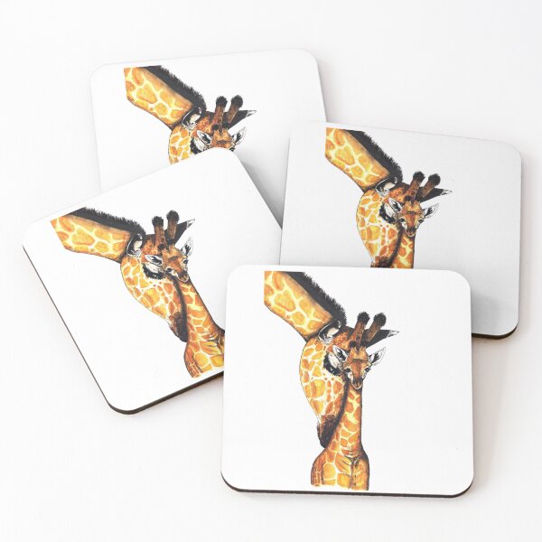 Item preview, Mom and baby giraffe cuddles designed and sold by artbysarahallen.