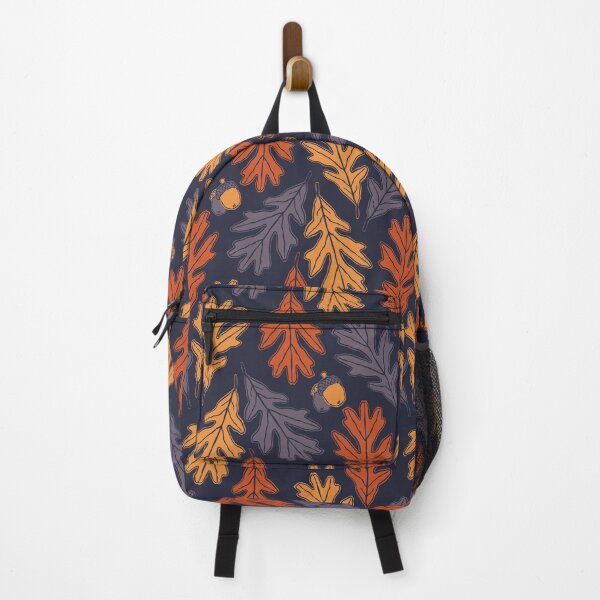 Item preview, Autumn oak leaves and acorns pattern (dark background) designed and sold by lents.