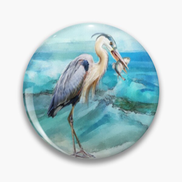 Item preview, Great Blue Heron with Fish designed and sold by Barbny.