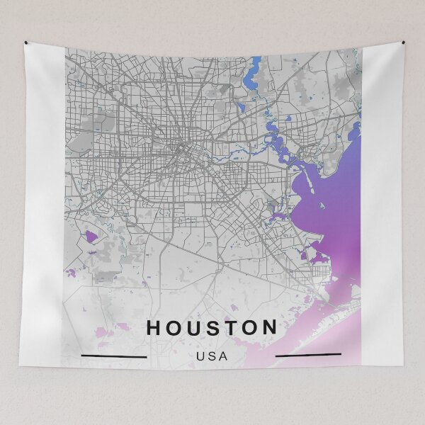 Item preview, Houston CİTY ROAD MAP POSTER designed and sold by rashadat.