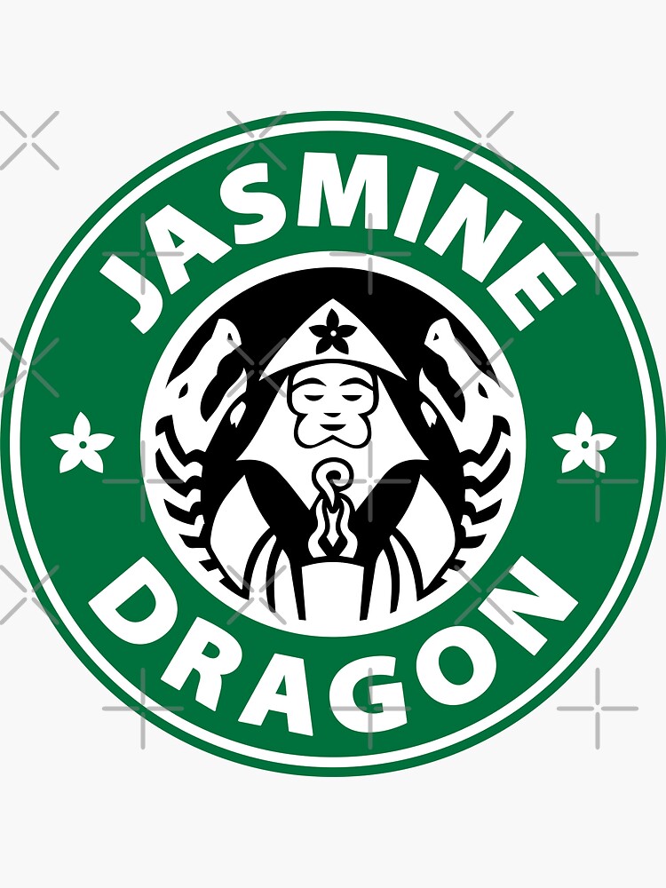 "Jasmine DragonInspired Tea Shop Design" Sticker for Sale by