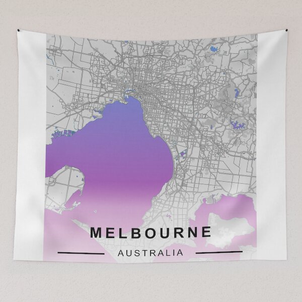 Item preview, MELBOURNE CİTY ROAD MAP POSTER designed and sold by rashadat.