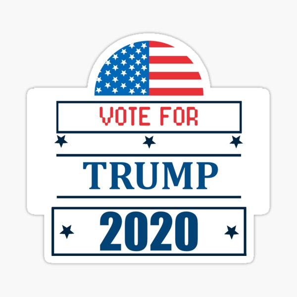 Vote For President Donald Trump 2020 Sticker