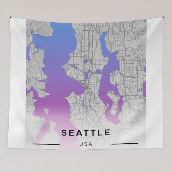 Item preview, SEATTLE CİTY ROAD MAP POSTER designed and sold by rashadat.
