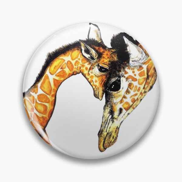 Item preview, Mom and baby giraffe, head to head designed and sold by artbysarahallen.